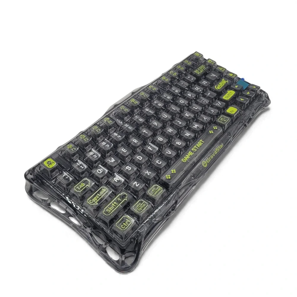 GravaStar K1 Lite Gaming Keyboard 75% RGB Tri-Mode Hot-Swap Linear‎ Switch Black